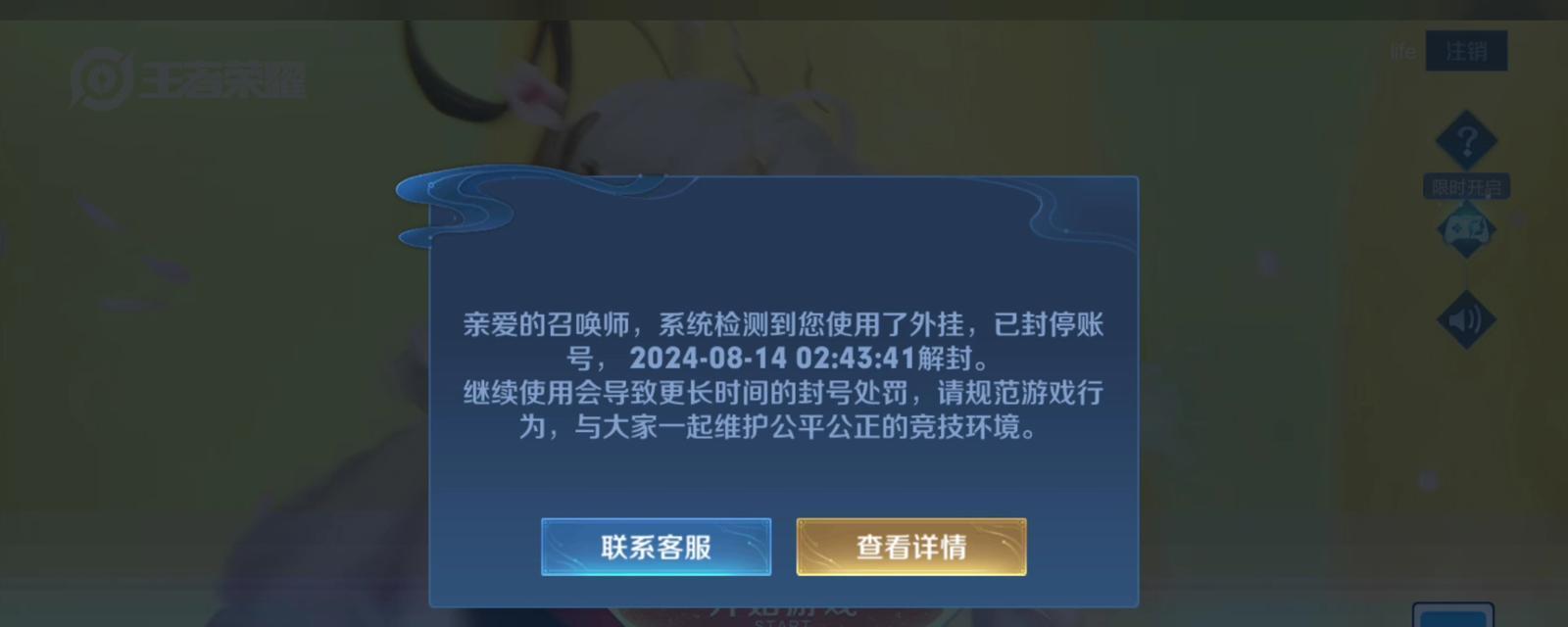 王者荣耀鸭梨账号被封原因？封号后如何申诉？  第2张